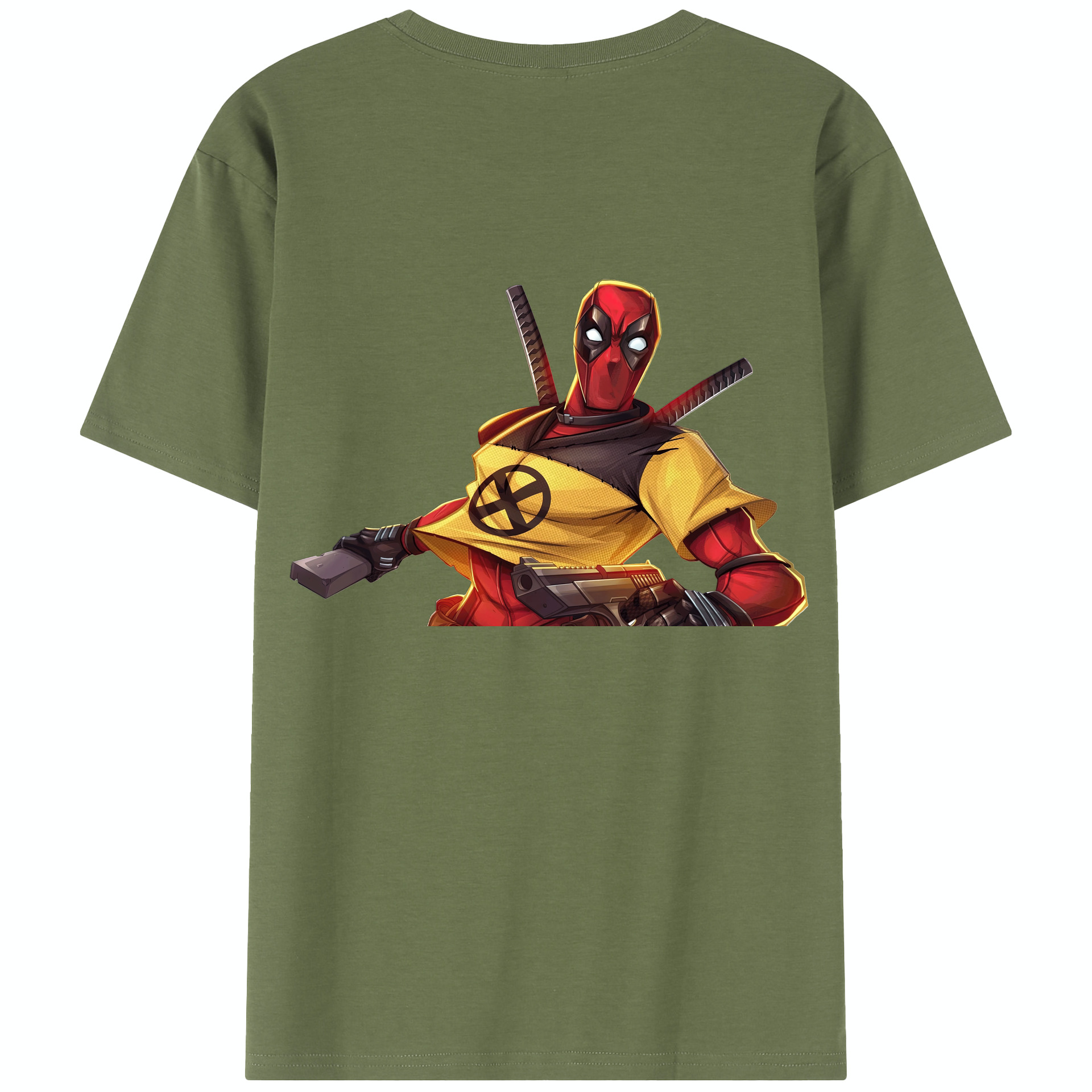 （画像用） Deadpool デッドプール 綿100％半袖Tシャツ（背面プリント）